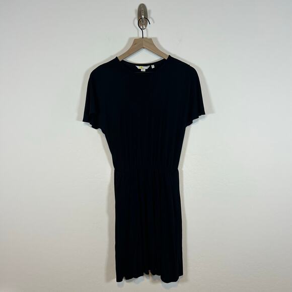 Boden Flutter Sleeve Jersey Dress in Black Size 6 - Picture 3 of 9
